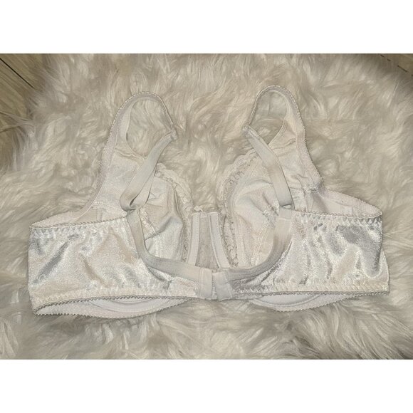 Playtex 4422 Love My Curves Signature Coverage Bra Satin Floral UW 36B White - Picture 4 of 6